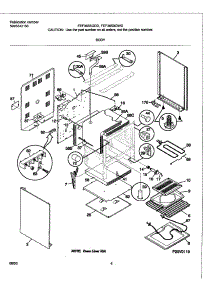 04 - Body parts for Frigidaire Range FEF365BGDD from AppliancePartsPros.com