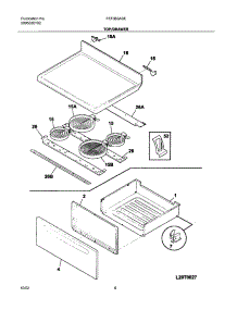 07 - Top / Drawer parts for Frigidaire Range FEF365ASE from AppliancePartsPros.com