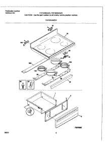 06 - Top / Drawer parts for Frigidaire Range FEF365BGDD from AppliancePartsPros.com