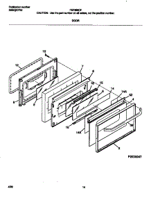 05 - Door parts for Frigidaire Range FEF389CFTJ from AppliancePartsPros.com