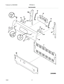 03 - Backguard parts for Frigidaire Range FEF366CCC from AppliancePartsPros.com