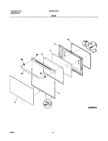 09 - Door parts for Frigidaire Range FEF361AWE from AppliancePartsPros.com