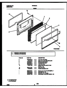 05 - Door Parts parts for Frigidaire Range FEF364SADA from AppliancePartsPros.com
