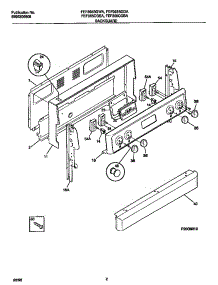 02 - Backguard parts for Frigidaire Range FEF365CGSA from AppliancePartsPros.com