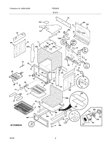 05 - Body parts for Frigidaire Range FES366ESA from AppliancePartsPros.com