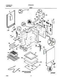 05 - Body parts for Frigidaire Range FEF365ASC from AppliancePartsPros.com