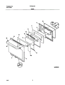 09 - Door parts for Frigidaire Range FEF365ASC from AppliancePartsPros.com
