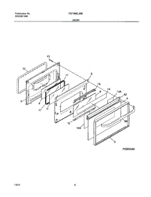 09 - Door parts for Frigidaire Range FEF366CJSB from AppliancePartsPros.com