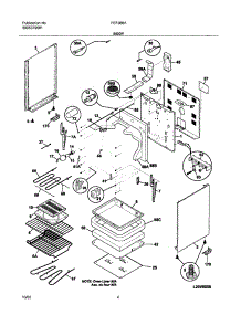 05 - Body parts for Frigidaire Range FEF366AWE from AppliancePartsPros.com