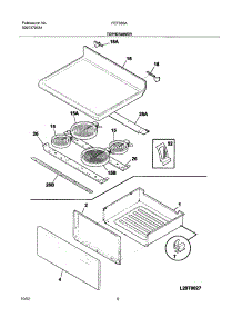 07 - Top / Drawer parts for Frigidaire Range FEF366AWE from AppliancePartsPros.com