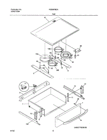 07 - Top / Drawer parts for Frigidaire Range FES367BCA from AppliancePartsPros.com