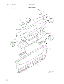 03 - Backguard parts for Frigidaire Range FES365ECA from AppliancePartsPros.com