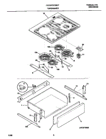 04 - Top / Drawer parts for Frigidaire Range FES367CEBF from AppliancePartsPros.com
