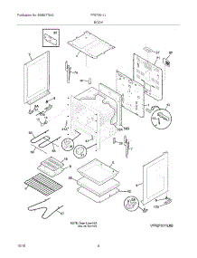 05 - Body parts for Frigidaire Range FFEF3011LWB from AppliancePartsPros.com