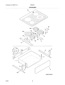 07 - Top / Drawer parts for Frigidaire Range FES367ASG from AppliancePartsPros.com