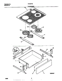 04 - Top / Drawer parts for Frigidaire Range FES38CESB from AppliancePartsPros.com
