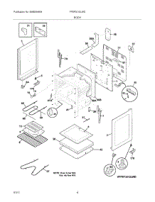 05 - Body parts for Frigidaire Range FFEF3012LWD from AppliancePartsPros.com