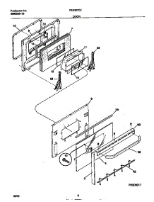 05 - Door parts for Frigidaire Range FES38CESB from AppliancePartsPros.com
