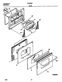 05 - Door parts for Frigidaire Range FES388WECA from AppliancePartsPros.com