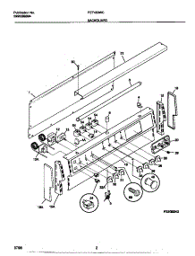 02 - Backguard parts for Frigidaire Range FEF450WCDC from AppliancePartsPros.com