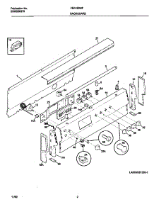 02 - Backguard parts for Frigidaire Range FEF450WFDE from AppliancePartsPros.com