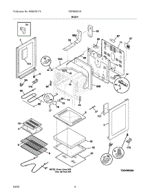 05 - Body parts for Frigidaire Range FEFB66ECH from AppliancePartsPros.com