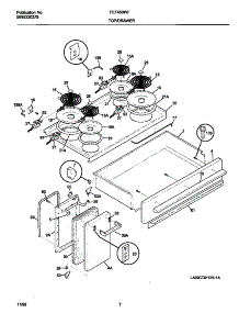 04 - Top / Drawer parts for Frigidaire Range FEF450WFDE from AppliancePartsPros.com