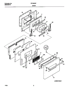 05 - Door parts for Frigidaire Range FEF450WFDE from AppliancePartsPros.com