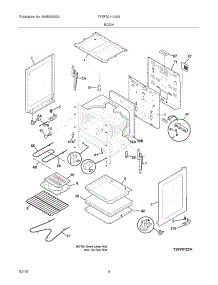 05 - Body parts for Frigidaire Range FFEF3011LWA from AppliancePartsPros.com