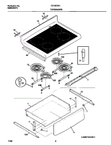 04 - Top / Drawer parts for Frigidaire Range FEFB67BHDE from AppliancePartsPros.com