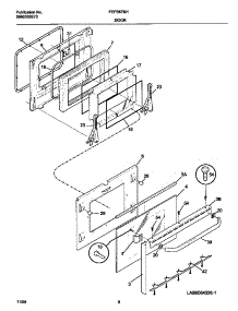 05 - Door parts for Frigidaire Range FEFB67BHDE from AppliancePartsPros.com