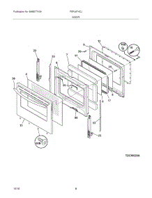 09 - Door parts for Frigidaire Range FEFL67HCJ from AppliancePartsPros.com