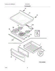 07 - Top / Drawer parts for Frigidaire Range FEFL68GMJ from AppliancePartsPros.com
