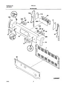 03 - Backguard parts for Frigidaire Range FEFL75ASA from AppliancePartsPros.com