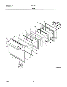 09 - Door parts for Frigidaire Range FEFL75ABA from AppliancePartsPros.com