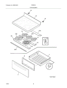 07 - Top / Drawer parts for Frigidaire Range FEFB78DSH from AppliancePartsPros.com