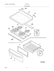 07 - Top / Drawer parts for Frigidaire Range FEFL67DCB from AppliancePartsPros.com