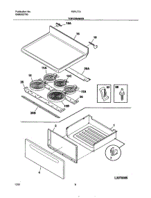 07 - Top / Drawer parts for Frigidaire Range FEFL77AQC from AppliancePartsPros.com
