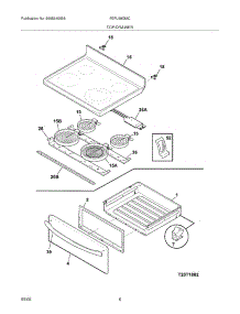 07 - Top / Drawer parts for Frigidaire Range FEFL68GMC from AppliancePartsPros.com