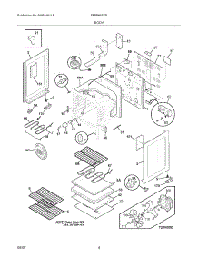 05 - Body parts for Frigidaire Range FEFB89ECB from AppliancePartsPros.com