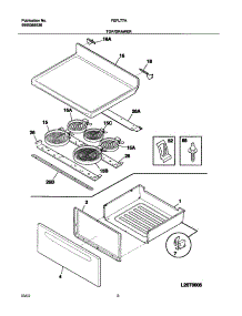 07 - Top / Drawer parts for Frigidaire Range FEFL77ABE from AppliancePartsPros.com
