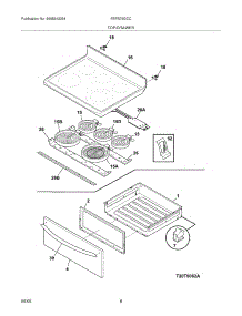 07 - Top / Drawer parts for Frigidaire Range FEFB79GCC from AppliancePartsPros.com
