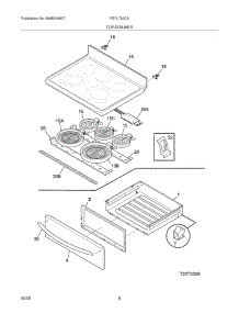 07 - Top / Drawer parts for Frigidaire Range FEFL79JCA from AppliancePartsPros.com