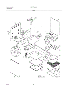 05 - Body parts for Frigidaire Range FEF377WJCA from AppliancePartsPros.com