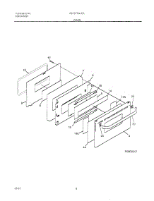 09 - Door parts for Frigidaire Range FEF377WJCA from AppliancePartsPros.com