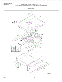 07 - Top / Drawer parts for Frigidaire Range FEF377CFSE from AppliancePartsPros.com