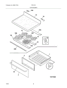 07 - Top / Drawer parts for Frigidaire Range FEFL79DCC from AppliancePartsPros.com