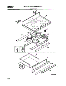 04 - Top / Drawer parts for Frigidaire Range FEF377CFSC from AppliancePartsPros.com