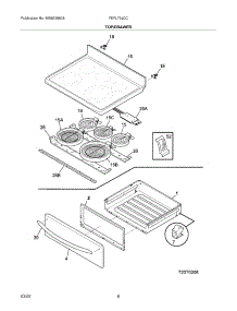 07 - Top / Drawer parts for Frigidaire Range FEFL79JCC from AppliancePartsPros.com