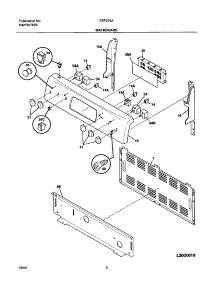 03 - Backguard parts for Frigidaire Range FEF379ACA from AppliancePartsPros.com